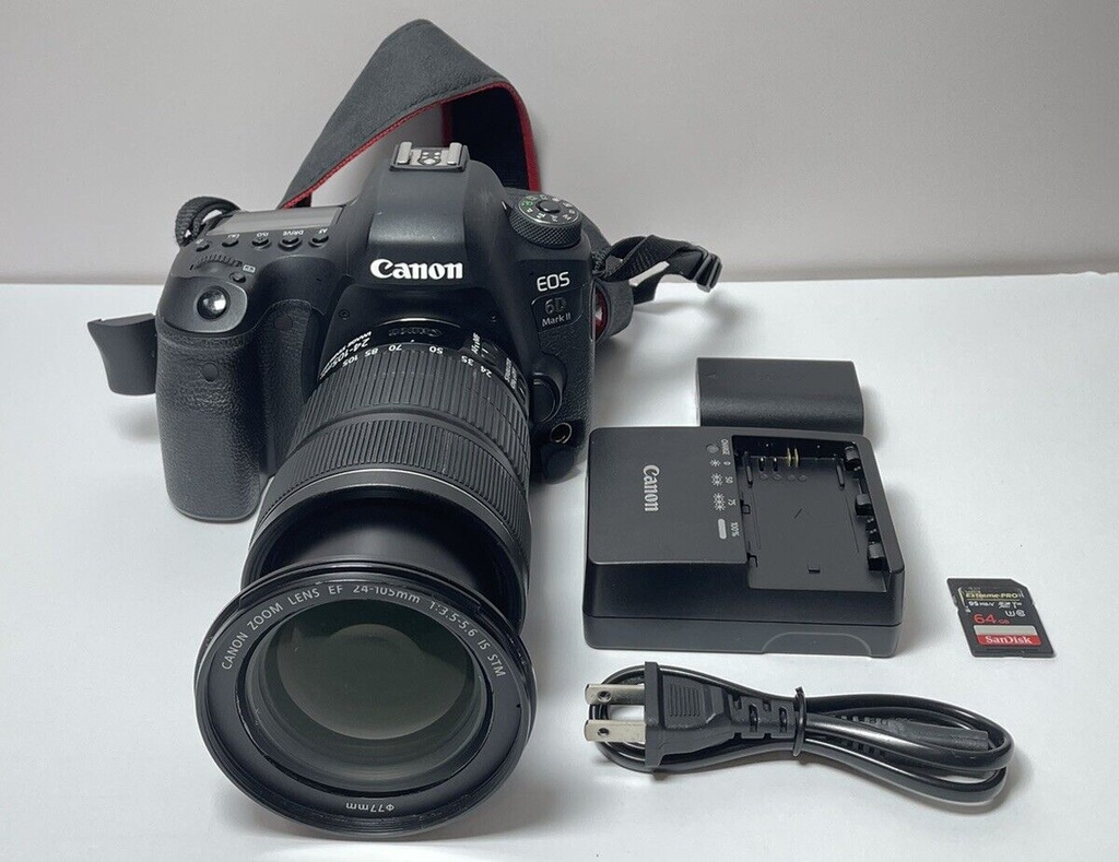 Canon EOS 6D Mark II Touch Screen  with EF 24-105mm IS STM