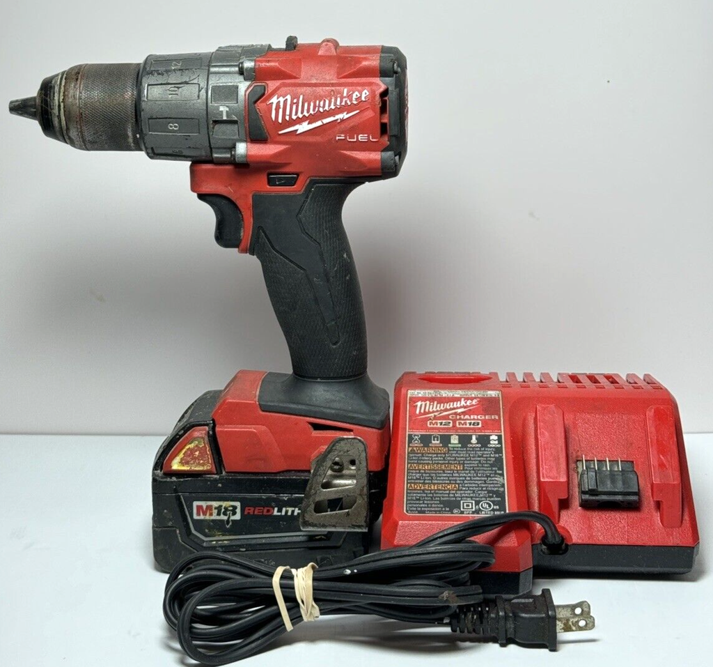 Milwaukee 2804-20 M18 Fuel Cordless Hammer Drill w/ 3.0ah Battery & Charger