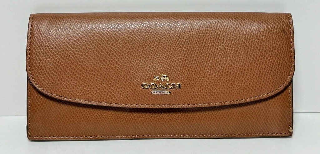 Coach Saddle Brown Leather Wallet F52689