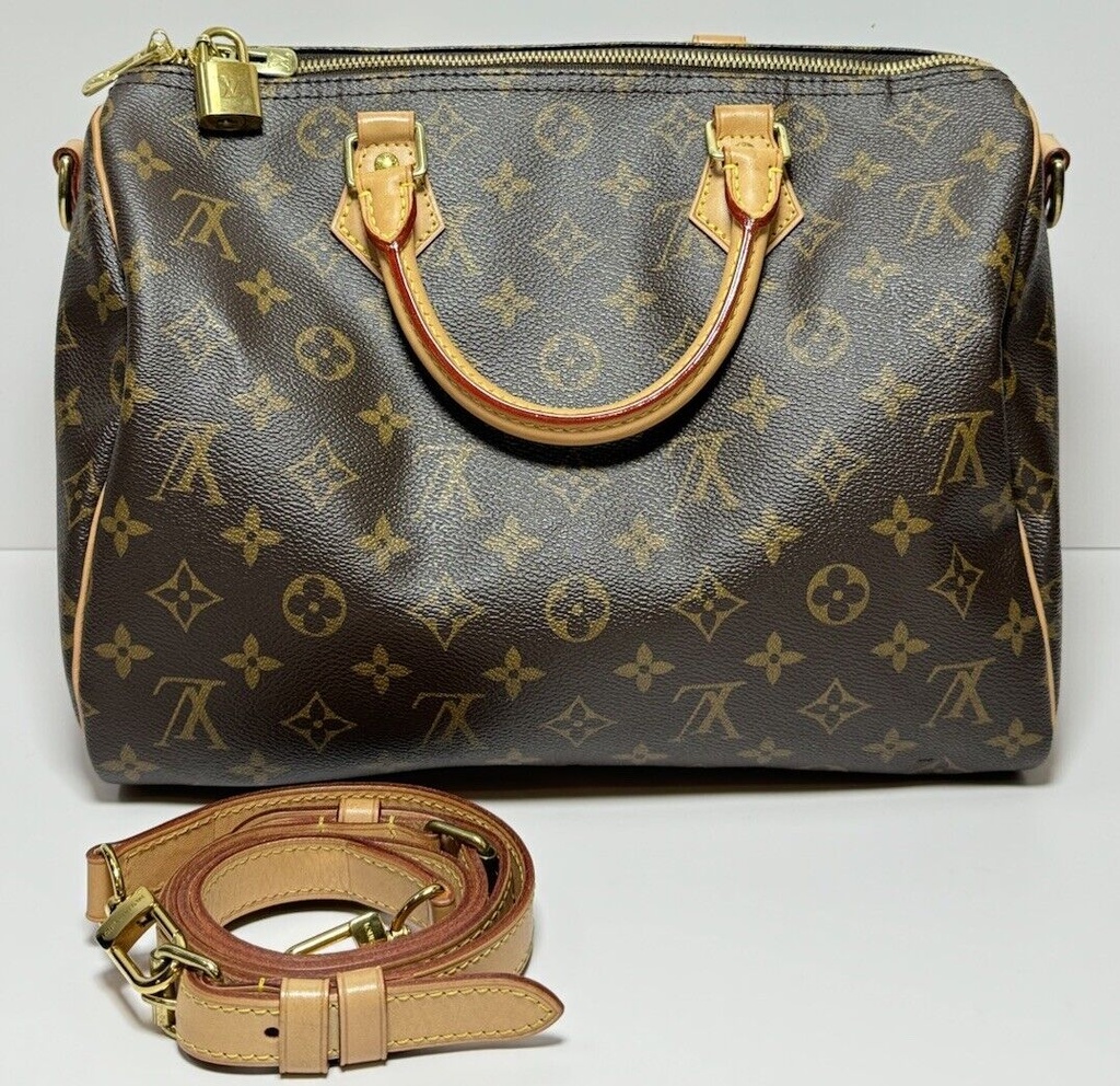 Louis Vuitton Speedy 30 Monogram Bandouliere  Shoulder Handbag