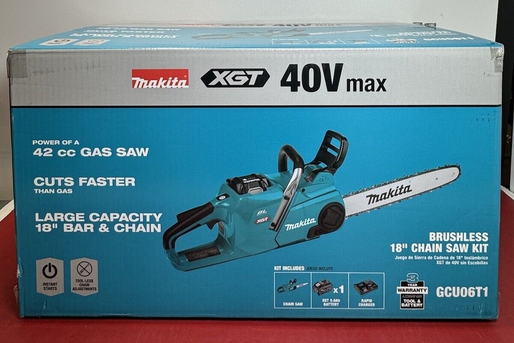 Brand New Makita 40V max XGT 18 Inch Chainsaw (GCU06T1)