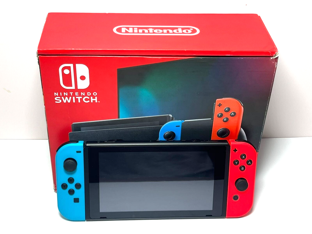 Nintendo Switch Neon Blue Red Joy-Con (HAC-001-01) Video Game Console