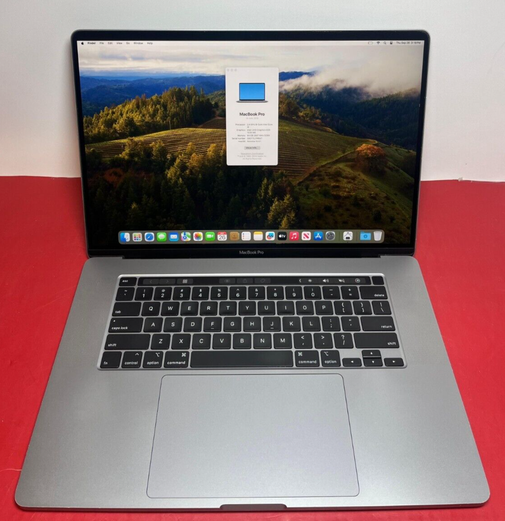 MacBook Pro 2019 16" i9 64GB RAM 1TB SSD 5500M Silver - Good Batt Health