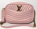 [6186-1] Louis Vuitton New Wave Camera Shoulder Bag Pink Quilted Leather