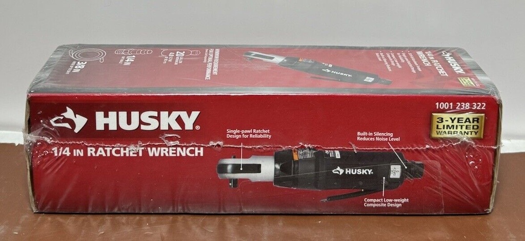 Husky H4150 1/4" Pneumatic Ratchet Wrench 30 Ft. Lb. Torque 1001238322