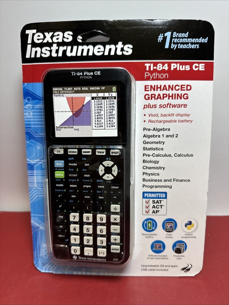 Texas Instruments TI-84 Plus CE Python Graphing Calculator Plus Software Black