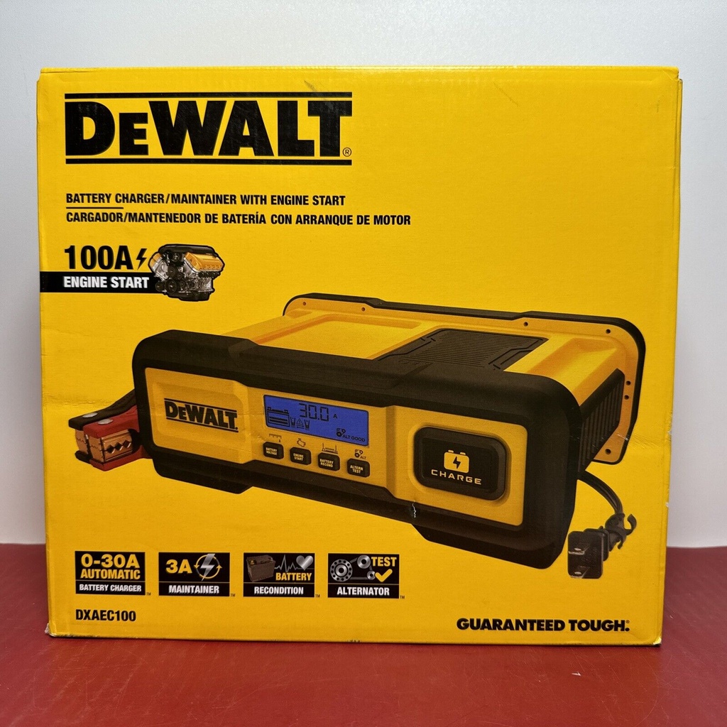 NEW DEWALT 100AMP ENGINE START 12V BATTERY CHARGER/MAINTAINER DXEC100