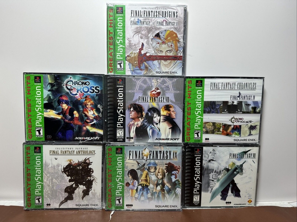 Final Fantasy I II IV VII VIII IX Anth Chrono PSX FF Multi Title Collection