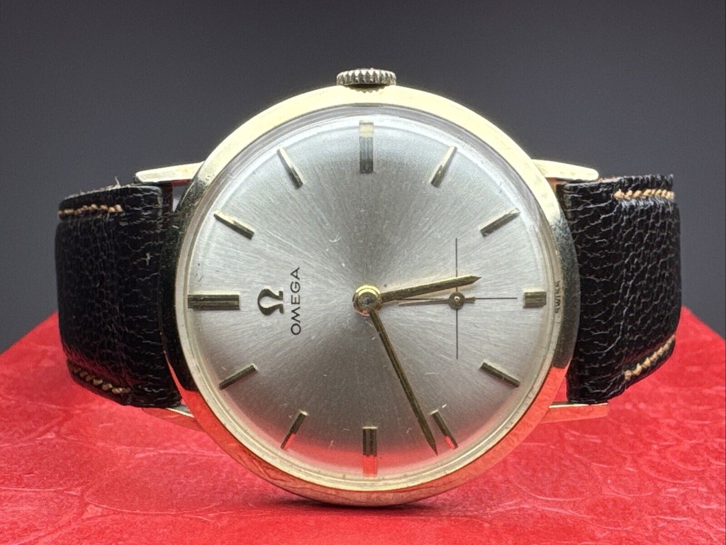 Rare 1962 Omega 14K Solid Gold Case Original Dial Manual Wind cal.510 Case H6550