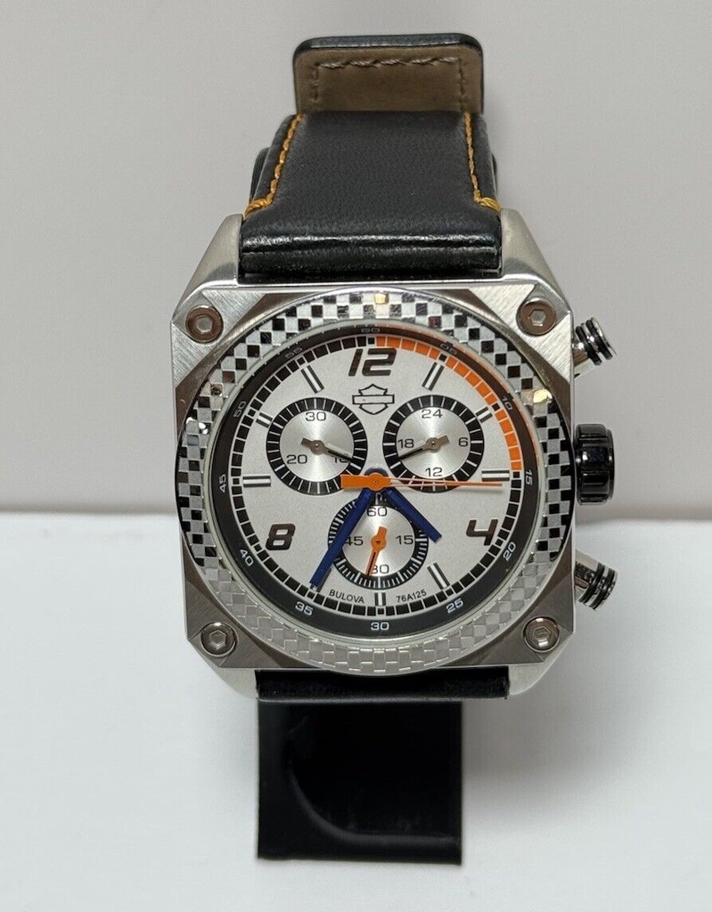 Harley Davidson Bulova 76A125 Stainless St Chronograph 43mm- Excellent condition