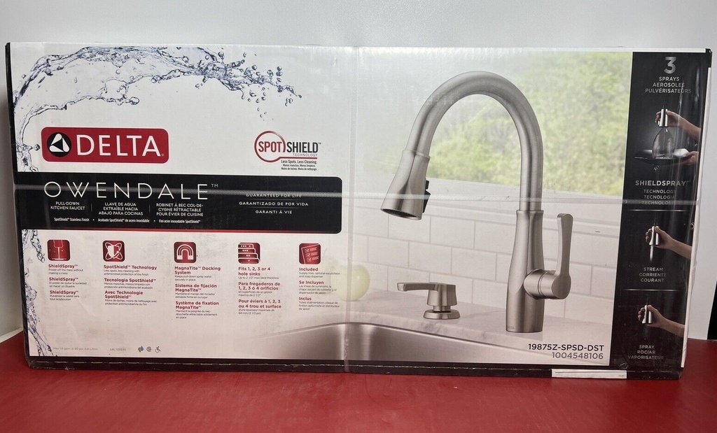 NEW Delta Owendale Pull-Down Faucet Stainless Spot Shield Tech 19875Z-SPSD-DST