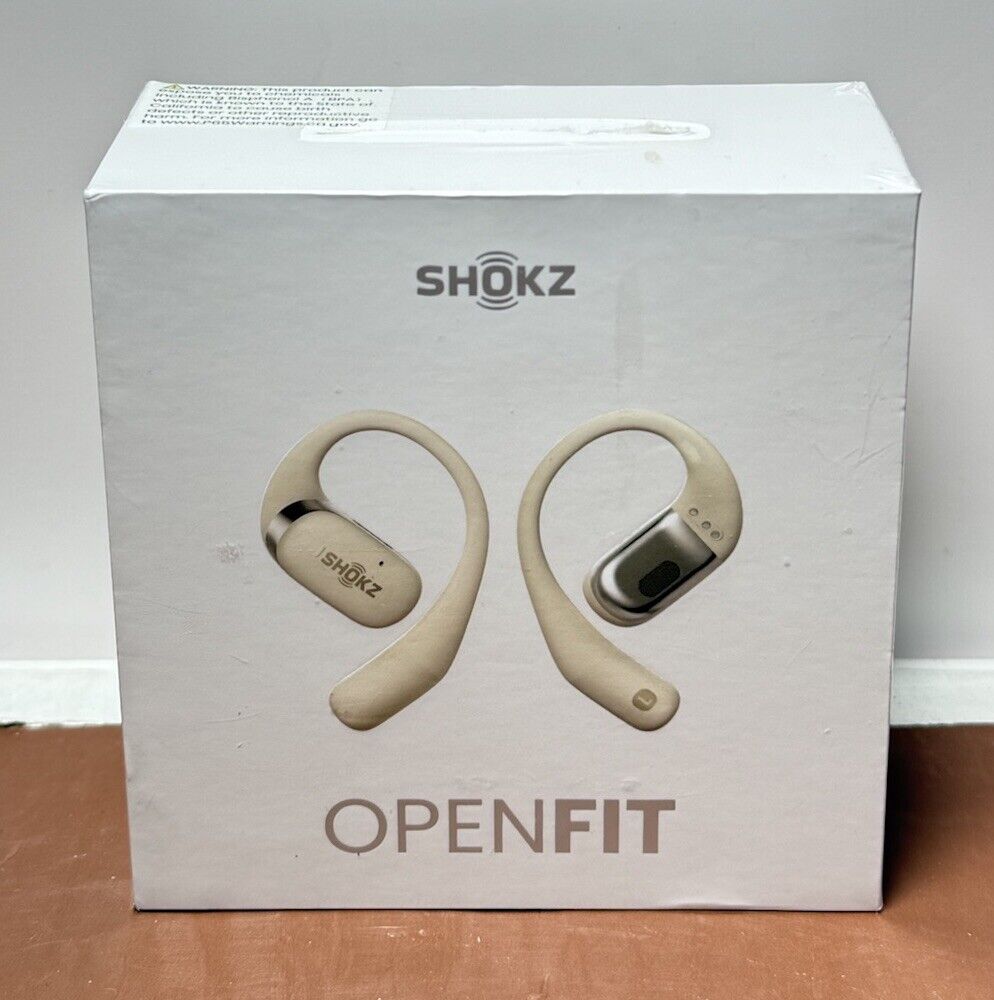 New Sealed Shokz Openfit Beige Open Ear True Wireless Bluetooth Headphones