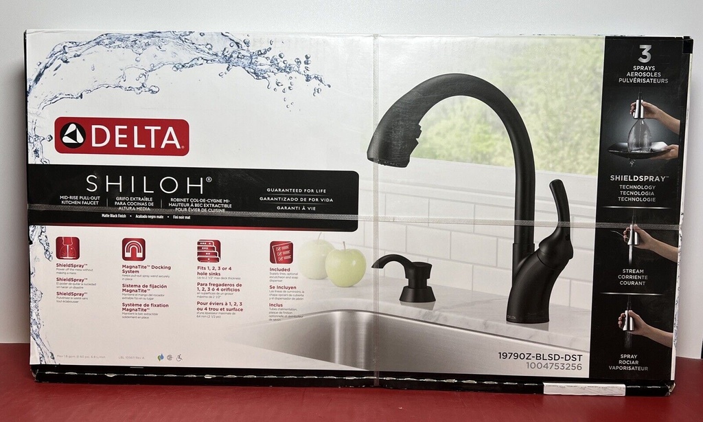 Delta 19790Z-BLSD-DST Shiloh Single-Handle Kitchen Faucet - Black