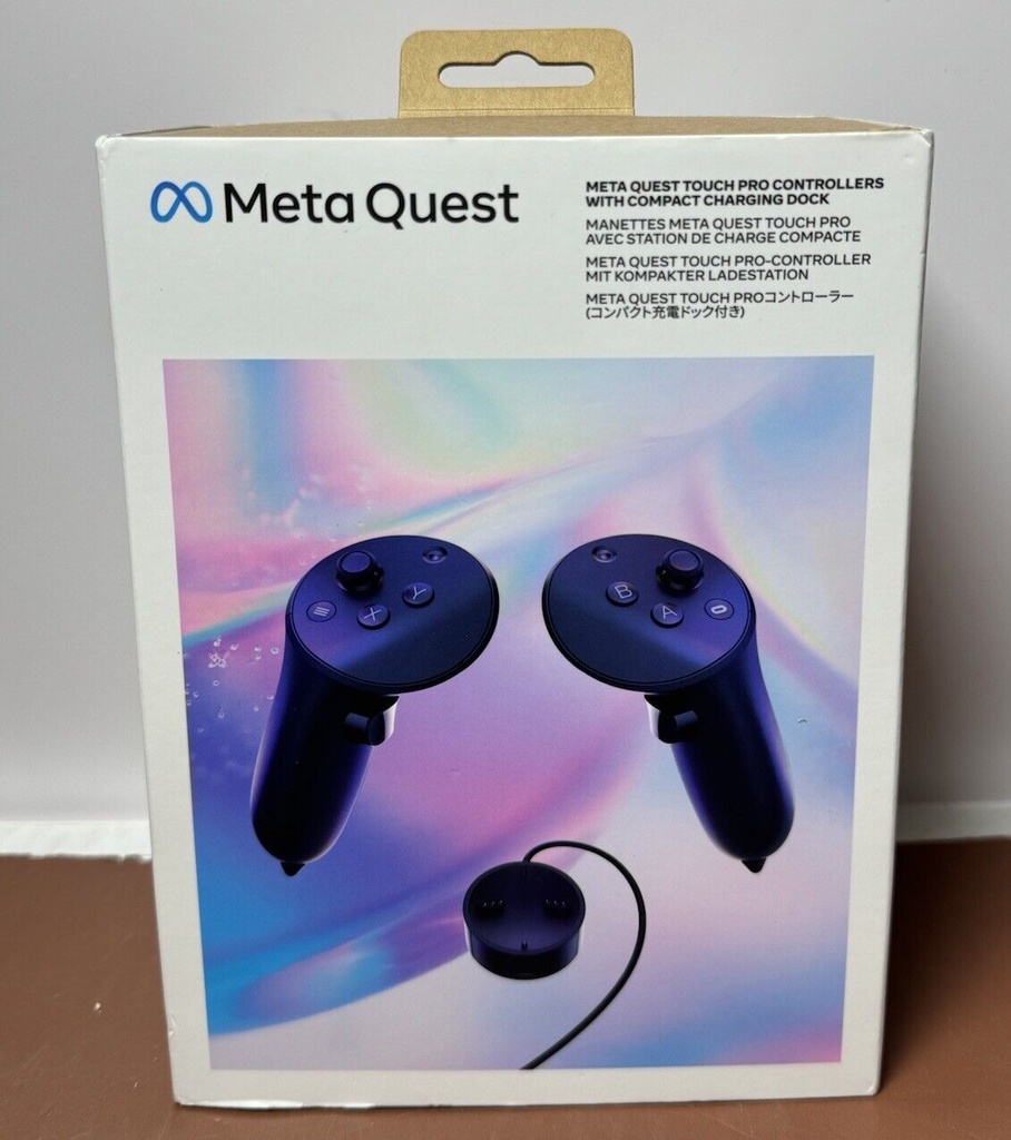 Meta Quest Touch Pro VR Controllers With Compact Charging Dock 899-00415-01