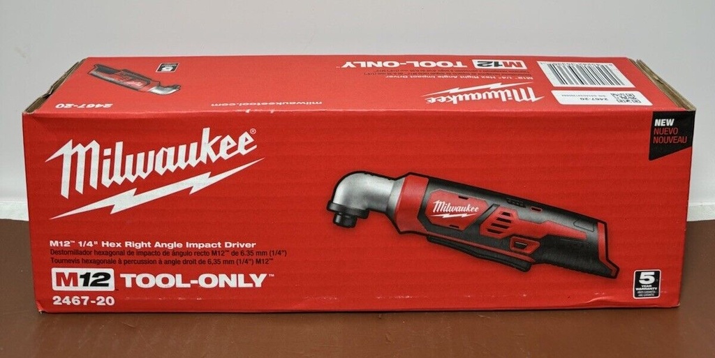 Milwaukee 2467-20 M12 1/4in Hex Right Angle Impact Driver (Tool only)