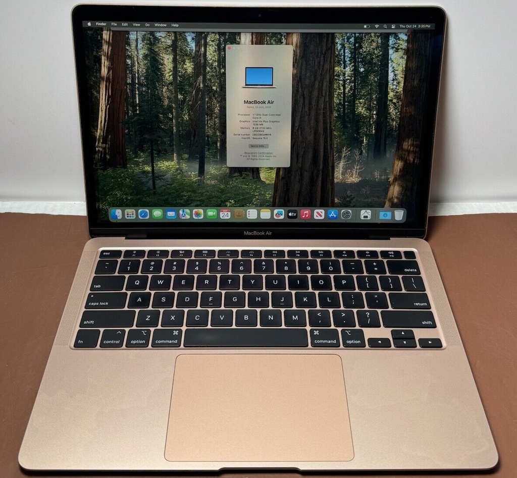 2020 Apple MacBook Air 13" i3 1.1GHz 8GB RAM 256GB SSD Gold A2179