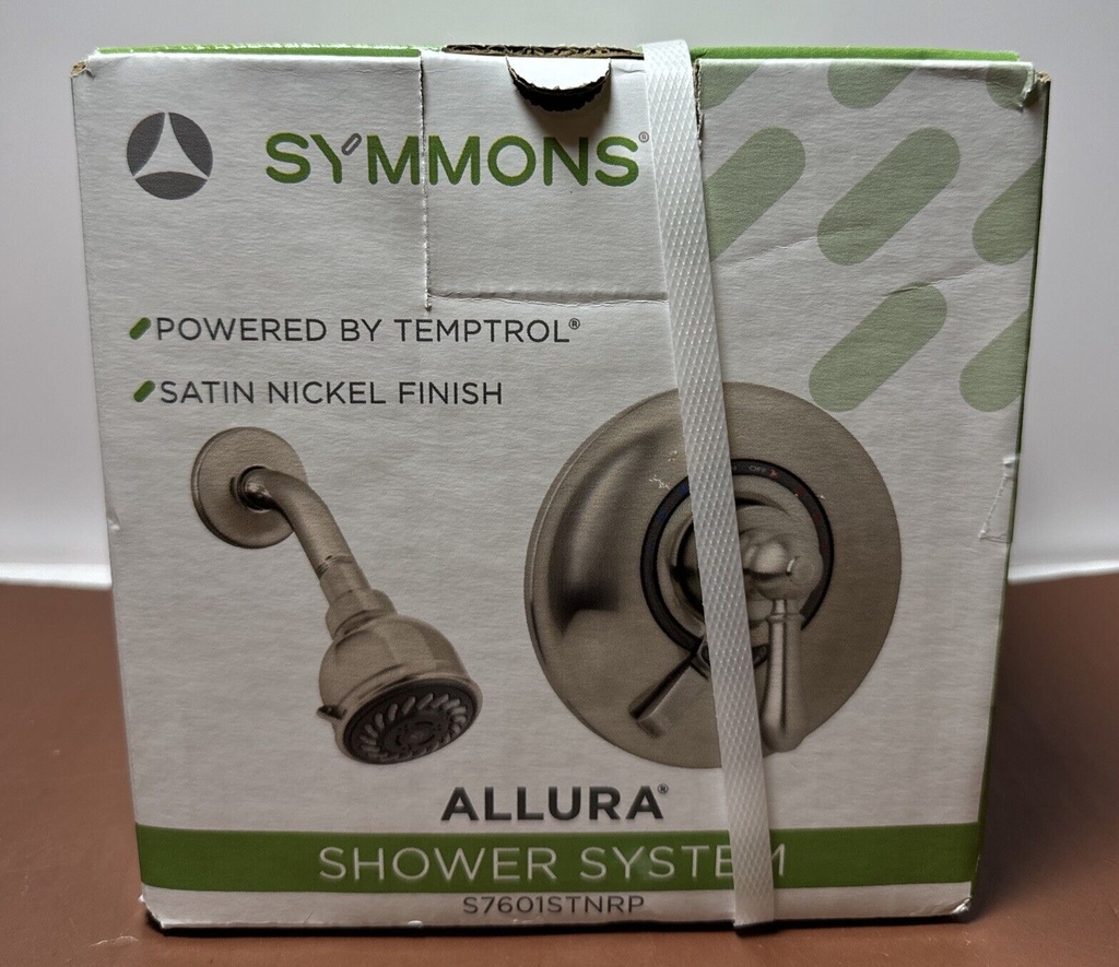 Symmons Allura Single Handle 2 Spray Shower System Satin Nickel S7601STNRP