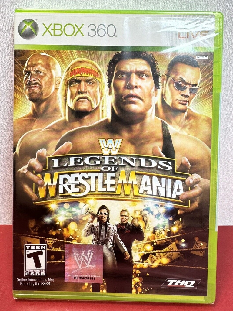 WWE Legends of WrestleMania (Microsoft Xbox 360, 2009)  FACTORY SEALED!