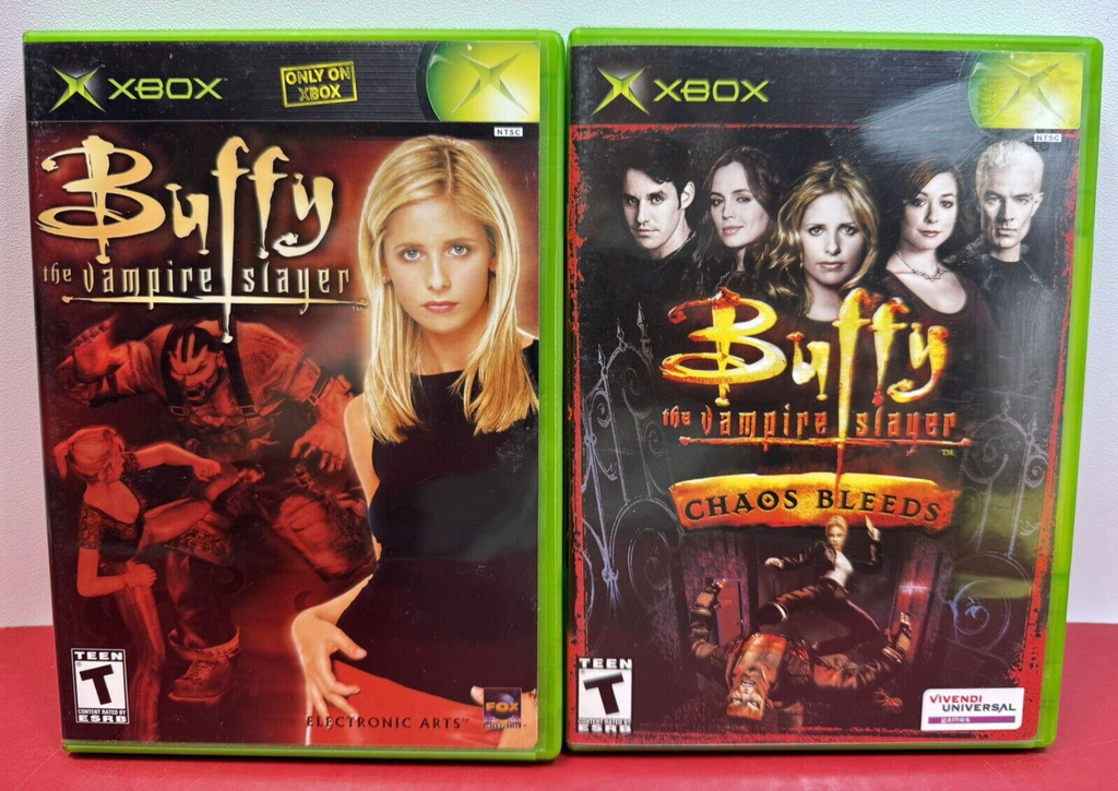 Buffy the Vampire Slayer and Chaos Bleeds Xbox Both CIB Complete W/ Reg Card