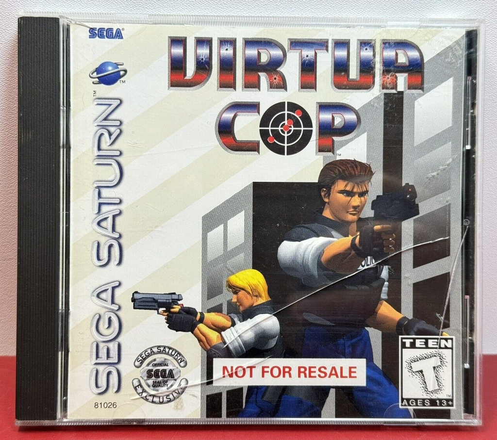 Virtua Cop (Sega Saturn, 1995) Not For Resale Complete Vintage Sega Saturn