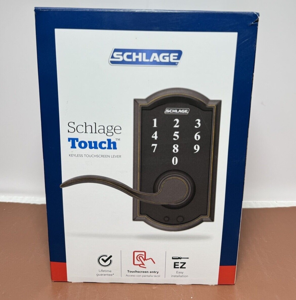 New - Schlage FE695 CAM 716 Touch Camelot Lock Accent Lever Electronic Keyless