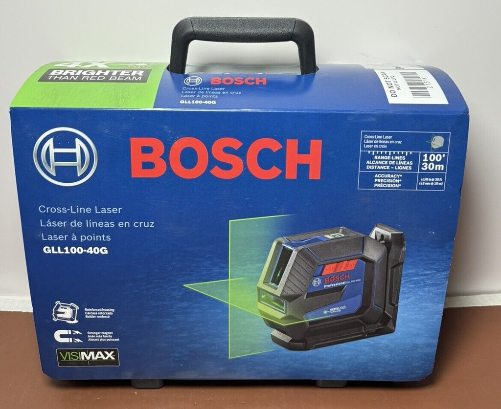 Bosch GLL100-40G 100 ft. Green Laser Level Self Leveling with VisiMax Technology