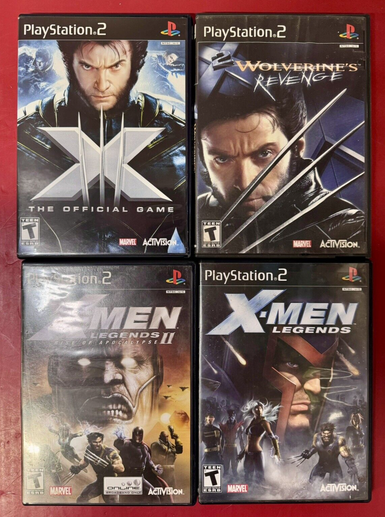 X-Men: Legends I and II, The Official Games Wolverines Revenge CIB Games 4 Games