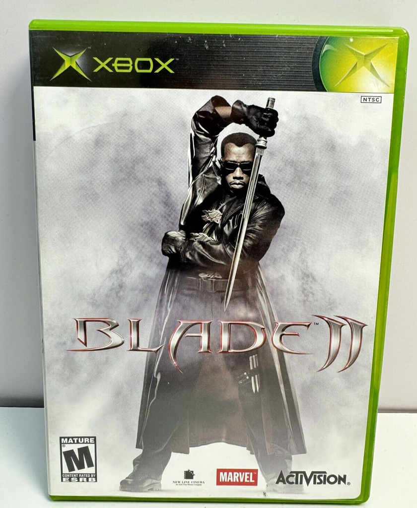 Blade II (Microsoft Xbox, 2002) Complete CIB W Reg. Card TESTED!