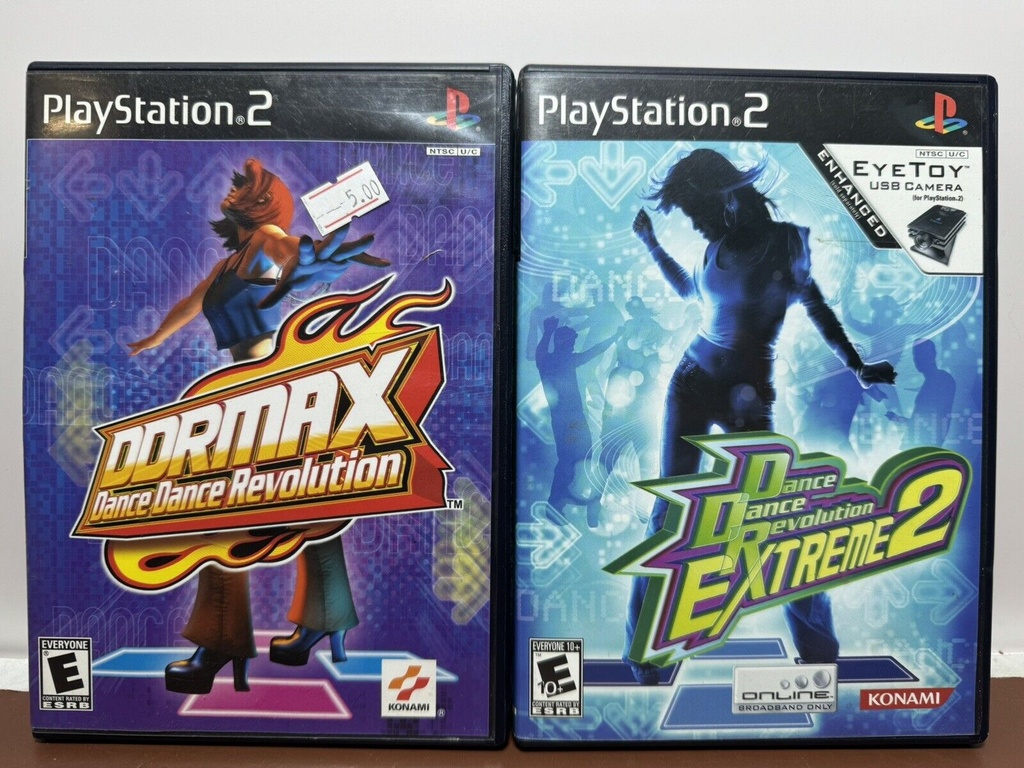 Dance Dance Revolution PS2 Bundle – DDR Max & DDR Extreme 2 CIB