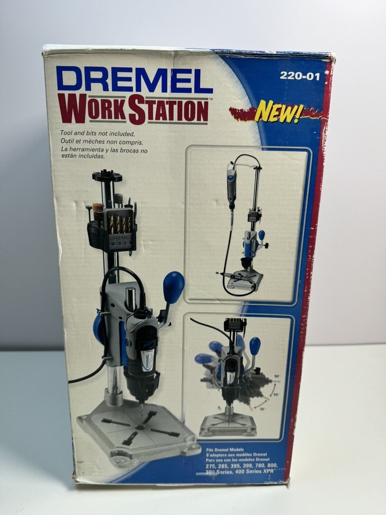 Dremel 220-01 Rotary Tool Workstation Drill Press Work Station w Wrench