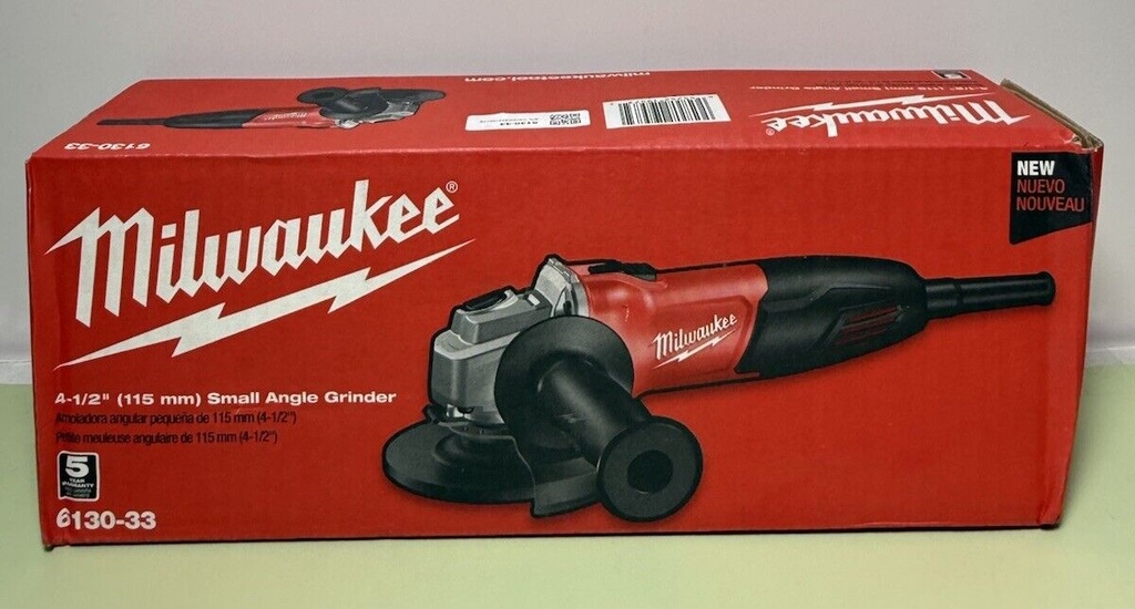 Milwaukee Tool 6130-33 7.0 Amp 4-1/2" Small Angle Grinder