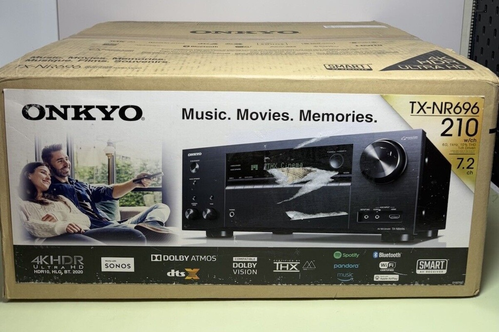 Onkyo TX-NR696 7.2-Ch. with Dolby Atmos 4K Ultra HD HDR Compatible A/V Home