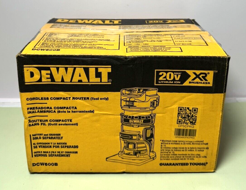 DEWALT DCW600B 20V Max XR Brushless Cordless Router (Tool Only) - Open Box