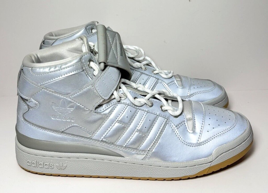 New Adidas Ivy Park Mid Icy Park Silver Metallic Leather GW2858 Size 13