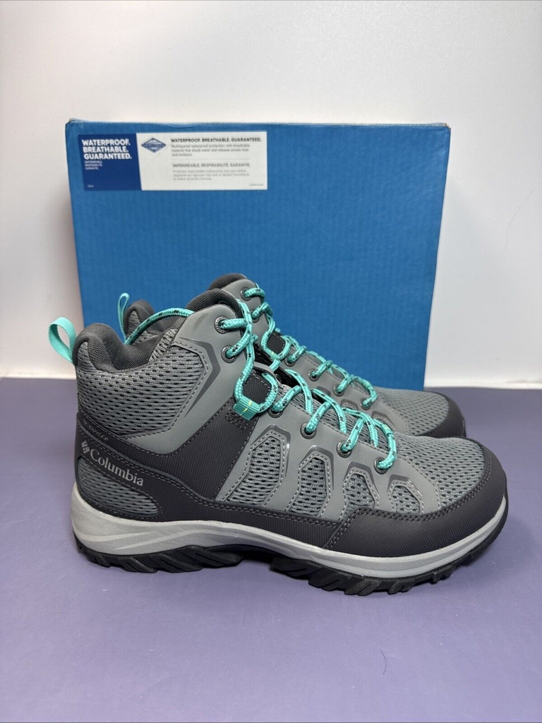 Columbia Womens Granite Trail Shoes Size 10W Mid-Top Waterproof Gray BK6632-033