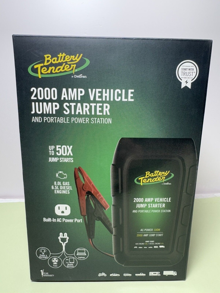 Battery Tender 2000AMP Power Station with 100W Inverter - 030-2040-WH