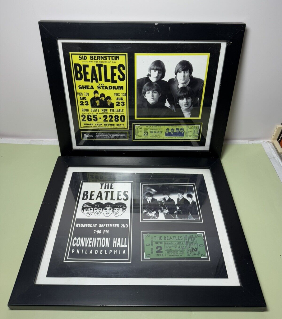 The Beatles Framed Collectibles - Shea Stadium & Hall (16x13")