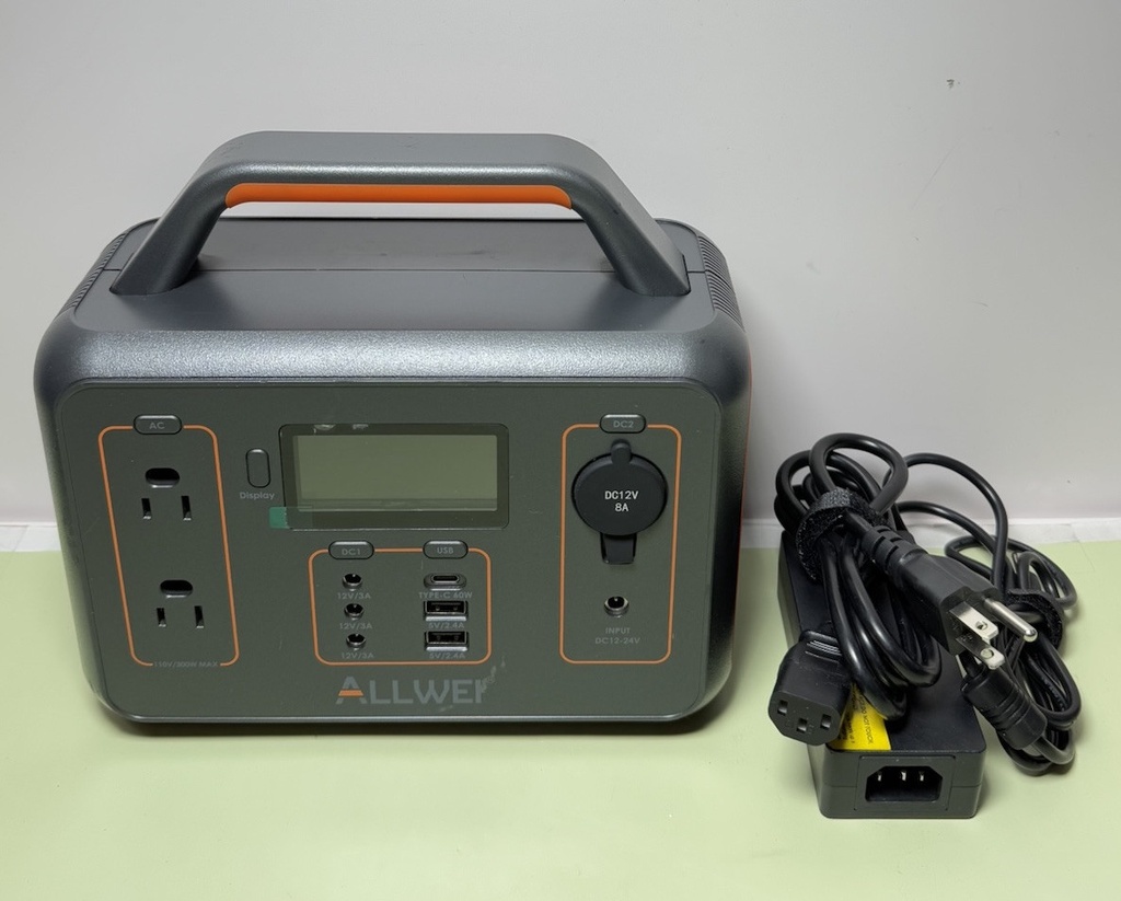 Allwei Portable Power Station 300W (Surge 600W), 280Wh Solar Generator