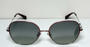 [2187-11] Coach Women's HC7108 HC/7108 934111 Shiny Burgundy/Silver Round Sunglasses 57mm
