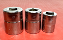 [7635-2] Snap On  3/8" Drive 18mm, 16mm, 12mm Metric 6 Point Shallow Sockets 3 x LOT