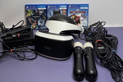 PS4 Complete VR Virtual Reality PSMove Controller PS4 Camera 3 Game Bundle