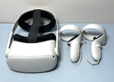[10184-1] Oculus Quest 2 VR Headset White 256GB Elite Head Strap & Case