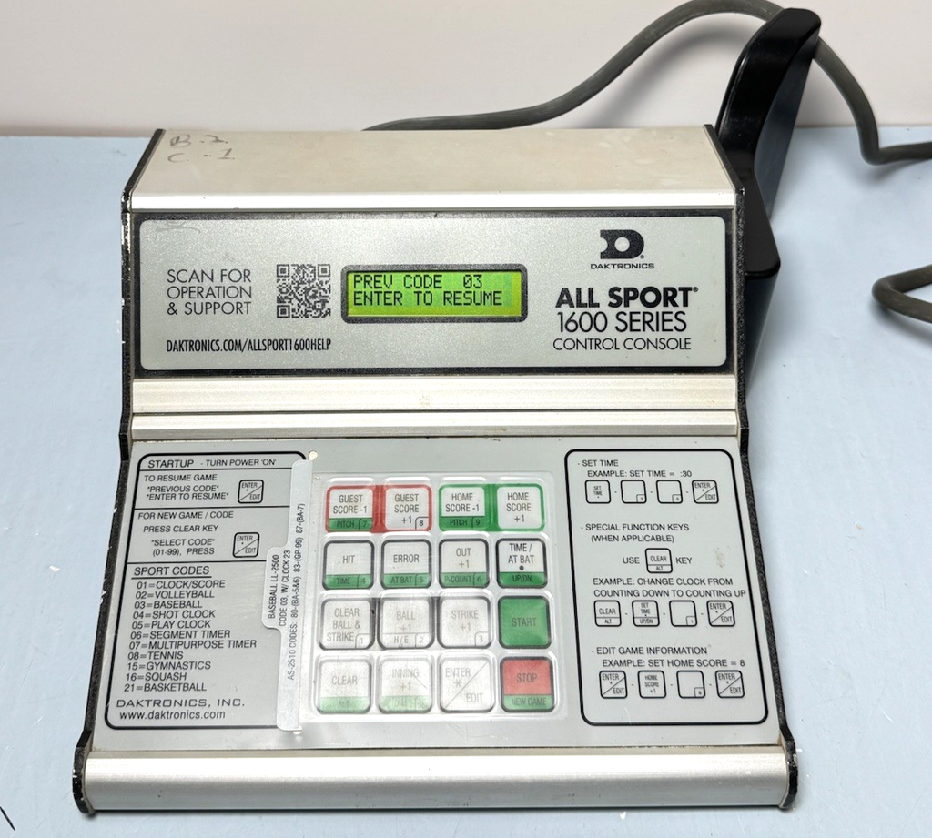 Daktronics All Sport 1600 Series Scoreboard Controller