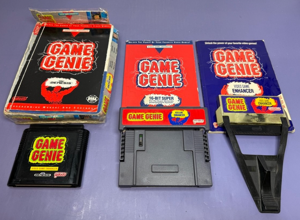 Game Genie Lot NES SNES Sega Genesis – Tested & Working – w/ Official Code Books