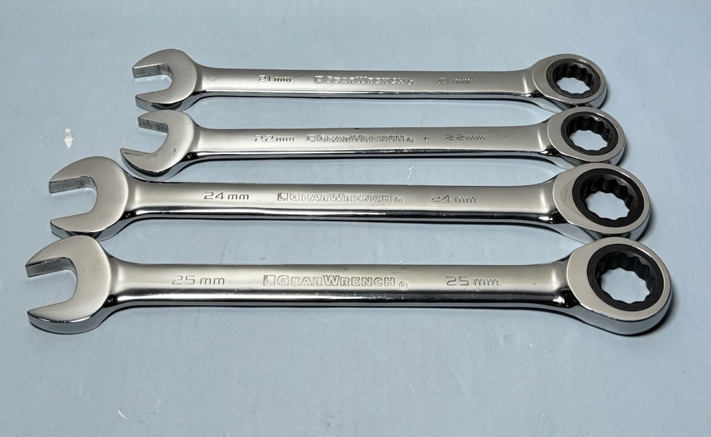 GearWrench 4pc Ratchet Wrench Set -4pc. - 21mm, 22mm, 24mm, 25mm