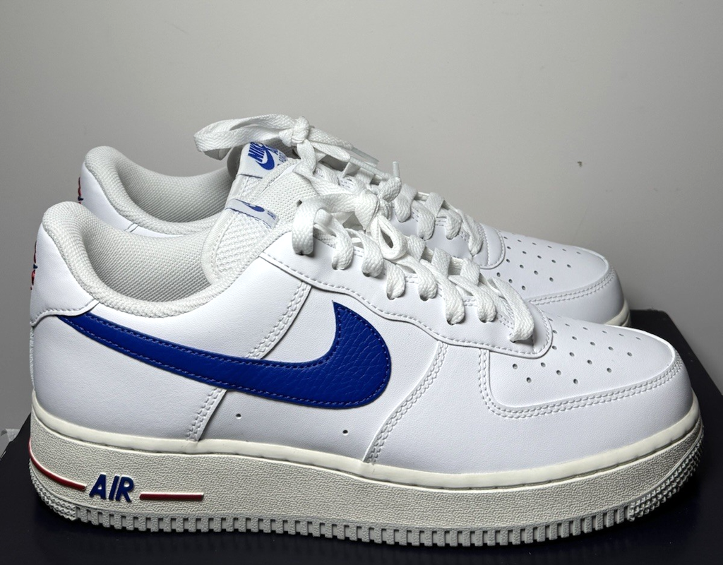 Nike Air Force 1 '07 Low USA White Game Royal DX2660-100 US MEN'S SIZE 9 - New