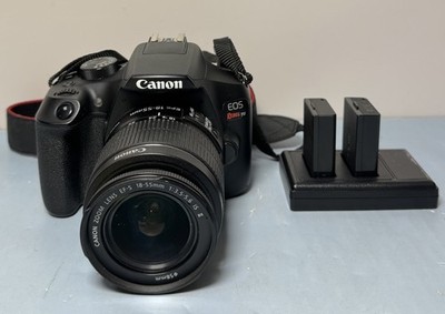 Canon EOS Rebel T6 w/ EFS 18-55mm Lens, Charger & 2 Batteries