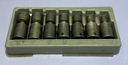 [I-1218] Snap On 207IPFM 7 Piece Shallow METRIC Swivel Impact Socket Set with Tray