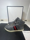 [3915-4] Men's Gucci Coda Guccissima High-Top Sneaker, Gray Size 8