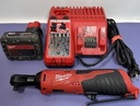 [11059-1] Milwaukee M12 2457-20 12V Li-Ion 3/8'' Cordless Ratchet - W/ Battery + Charger